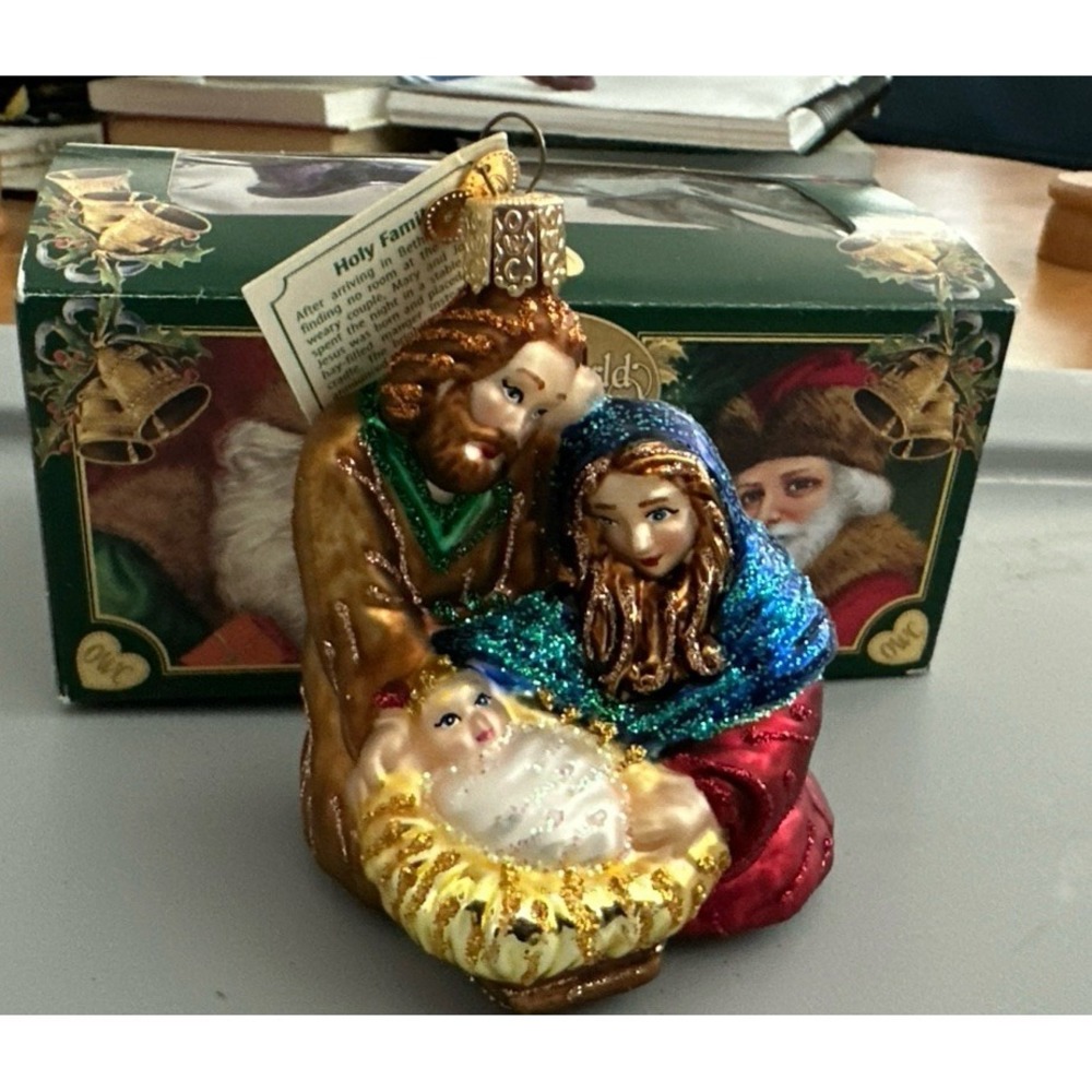 Old World Christmas "Holy Family" Nativity Ornament  ~~ Gift Box‎ ~~ NWT